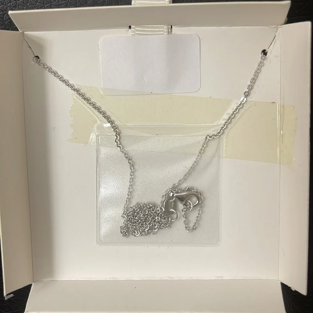 Sterling silver made with Swarovski crystal- 18” chain